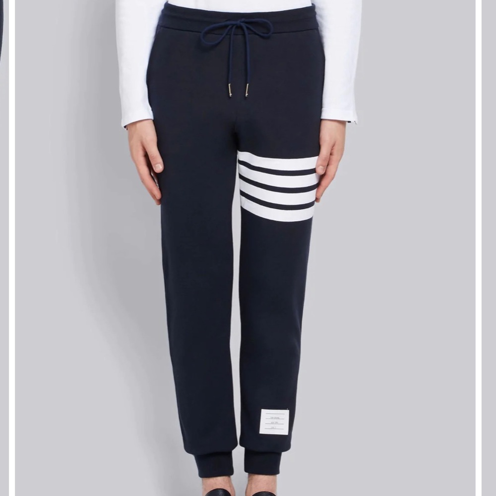 THOM BROWNE Classic 4-bar Sweatpants Navy